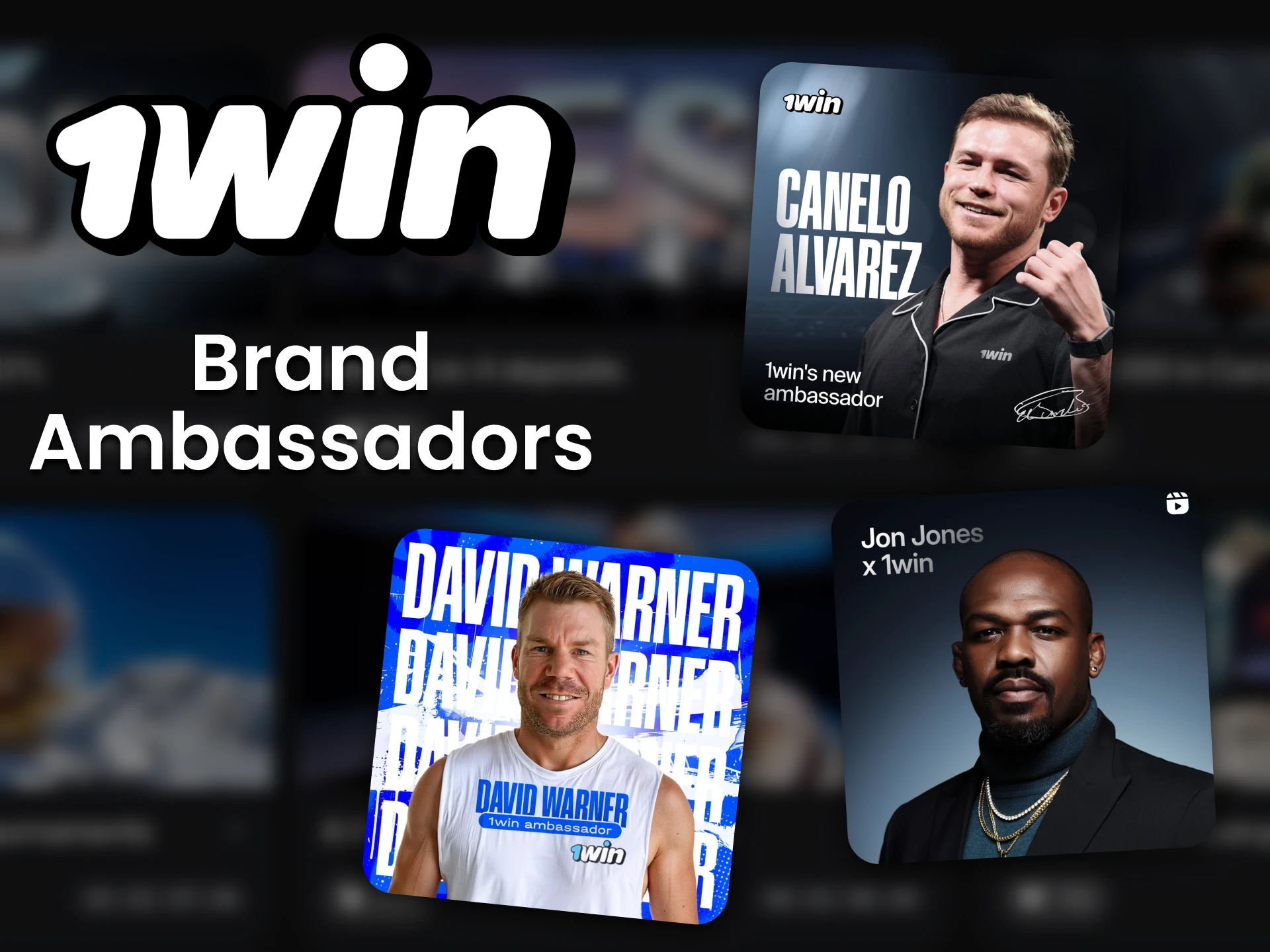 1win platform partners with well-known sports figures.