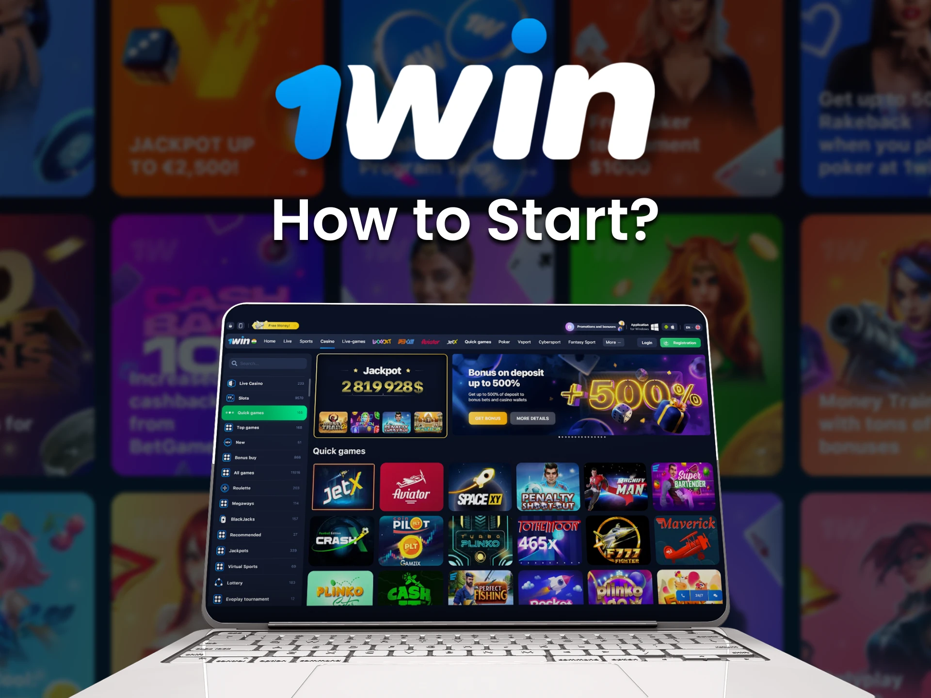 Go to the Quick Game section on 1Win to start playing instant games.