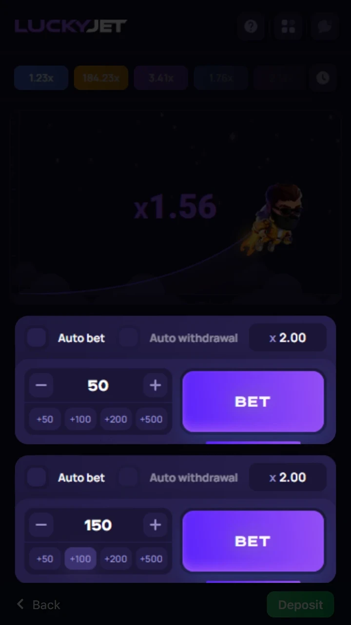 Start the game on 1Win and place your bet.