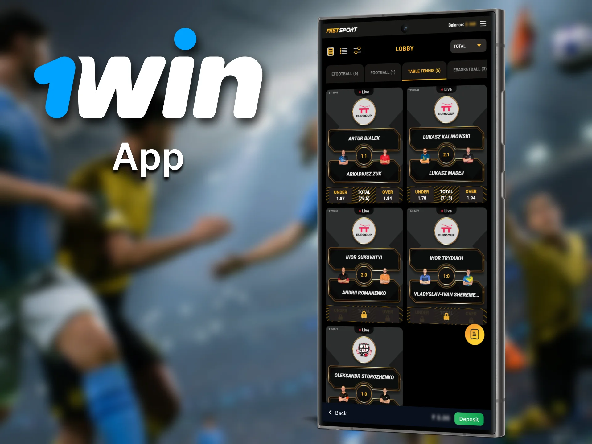 1Win provides you with a convenient mobile app for Android.