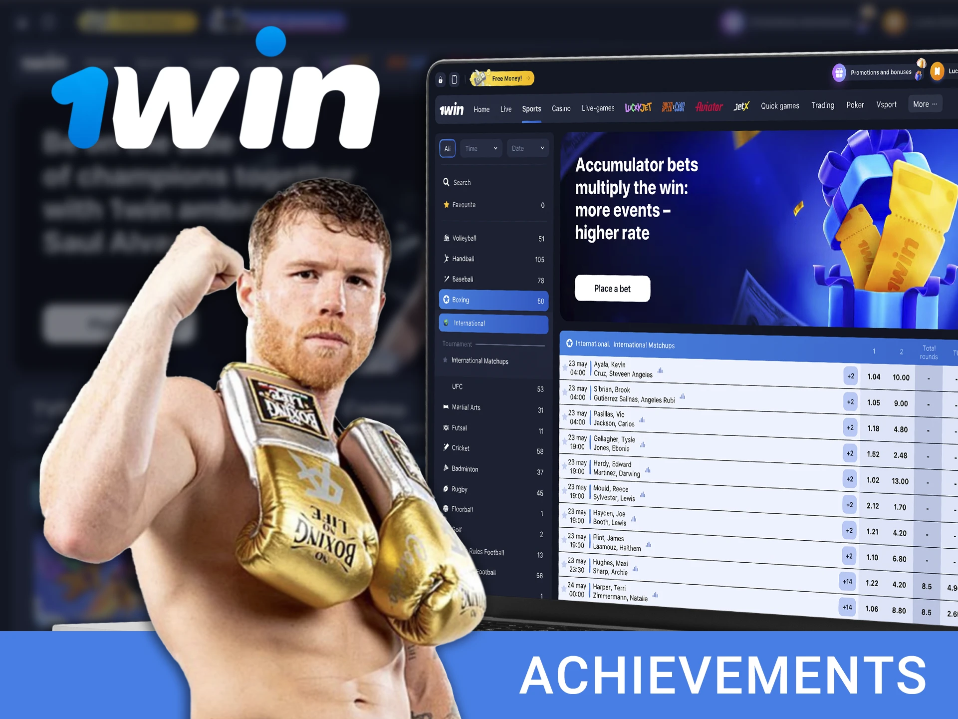 Learn about the major achievements in the sporting career of one of 1win's main ambassadors, boxer Canelo Álvarez.