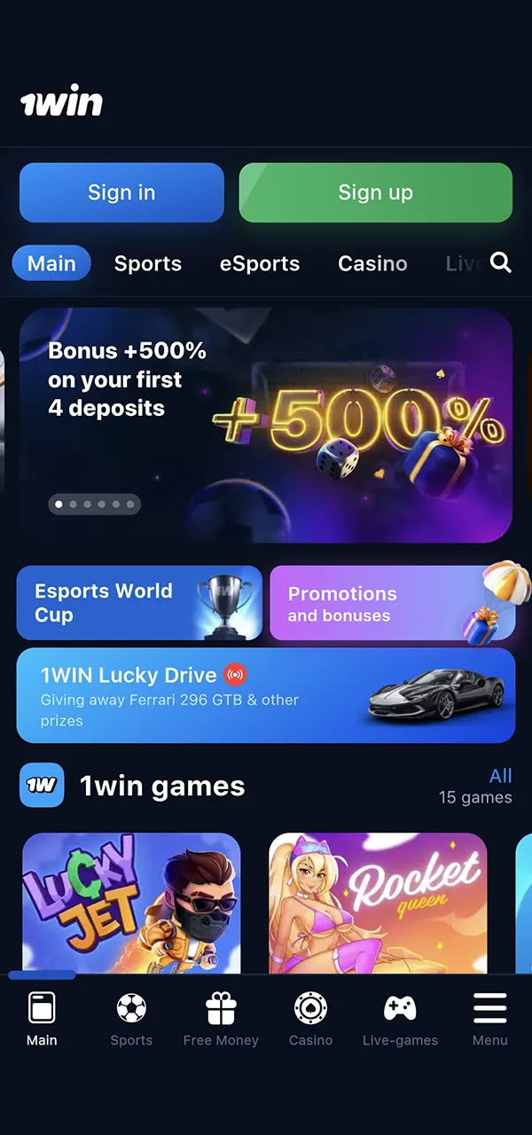 Rate the convenient application from 1Win.