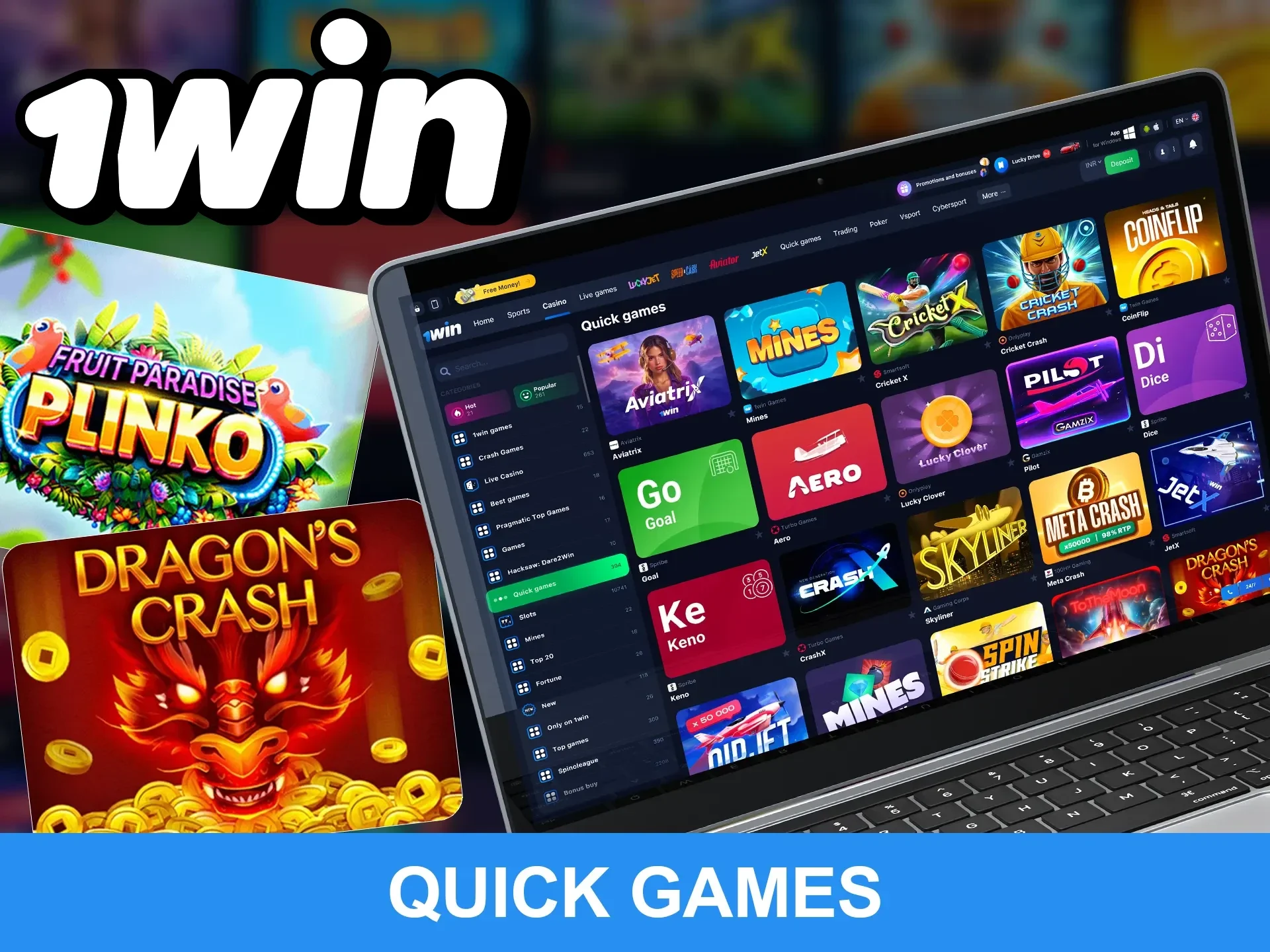 Keep an eye on the multiplier and choose your moment to cash out your bet at 1win.