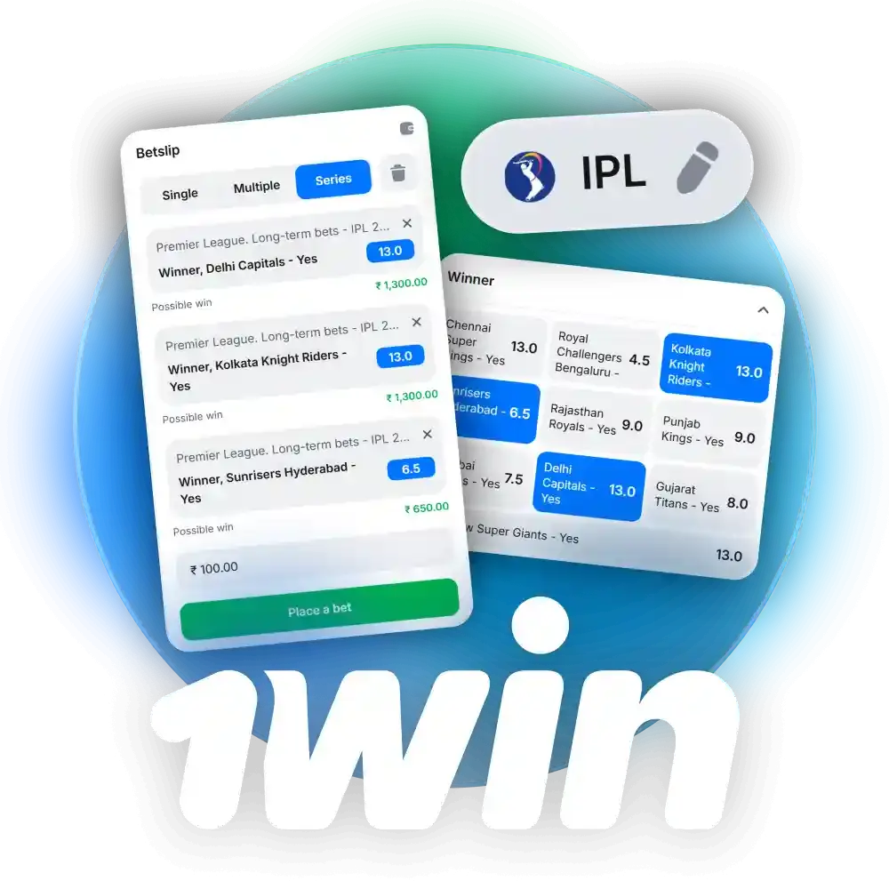 Bet on IPL with 1win and get a +500% bonus in India.