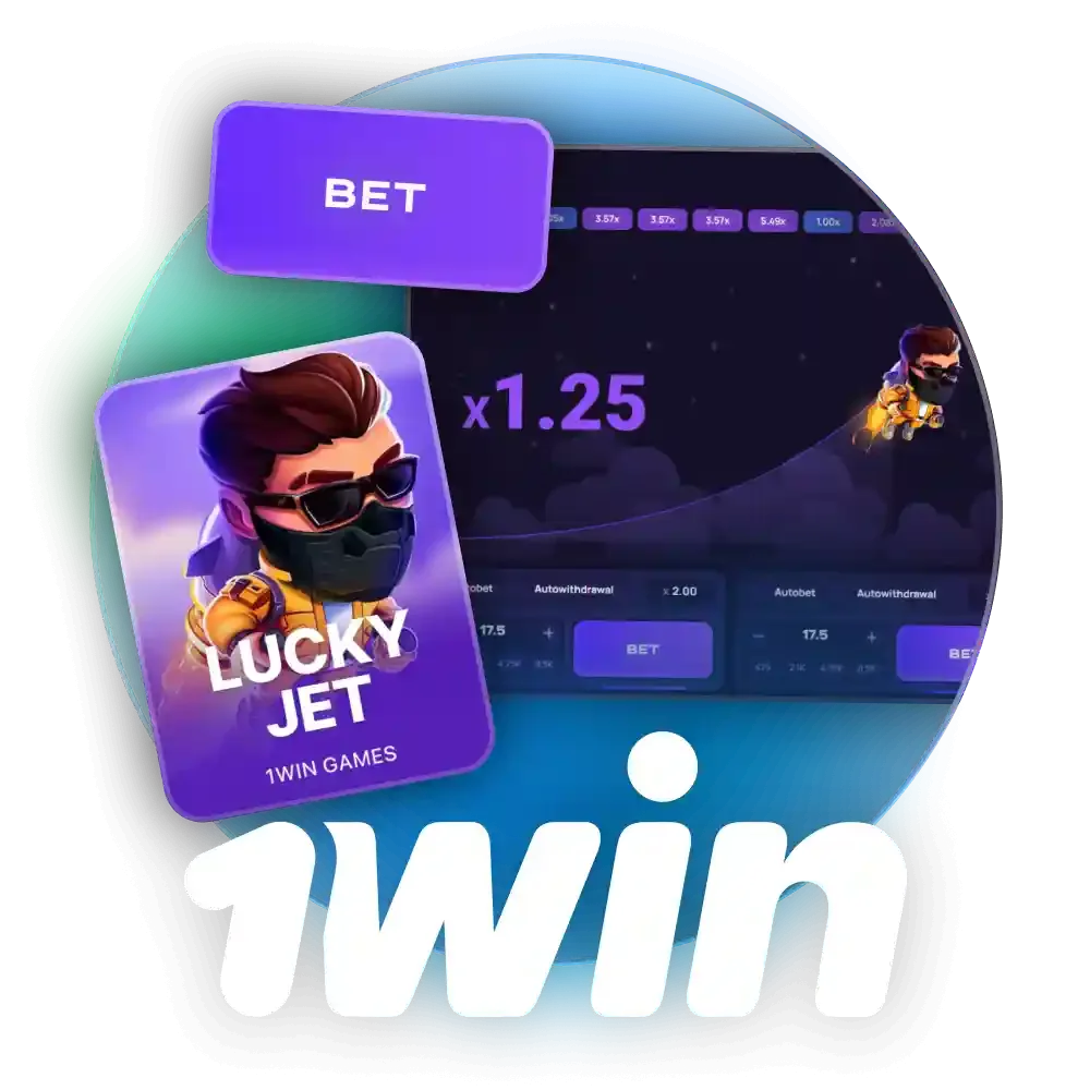 Play Lucky Jet 1win and win real money.