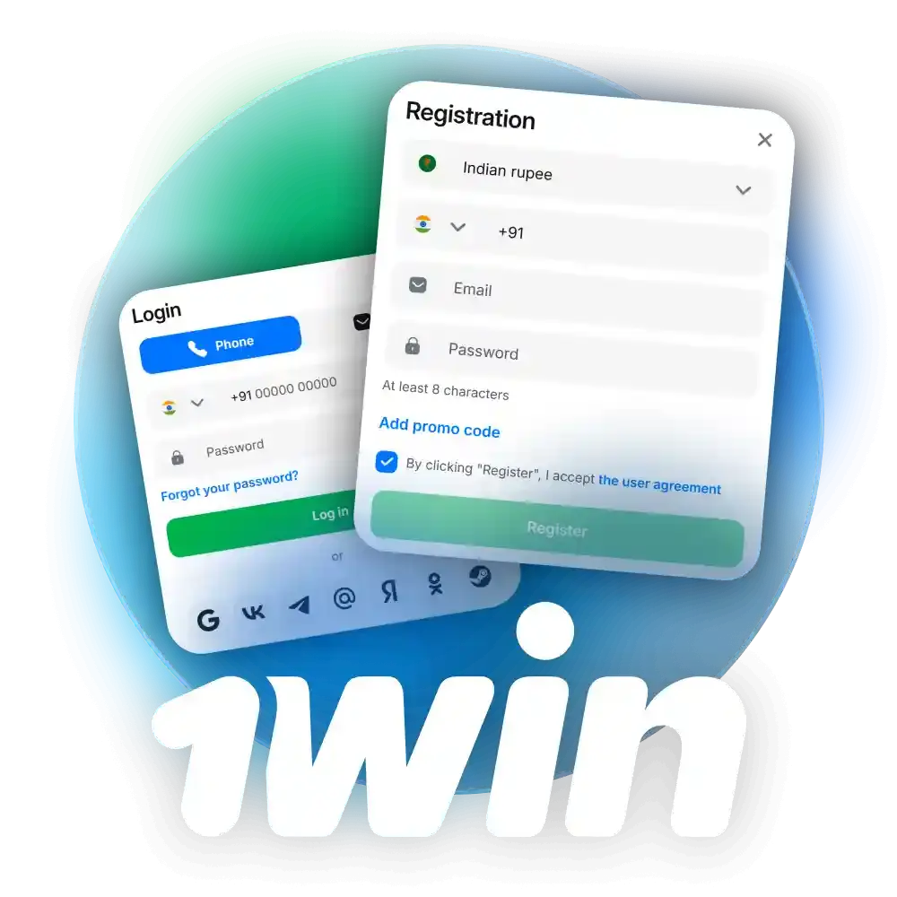 Register and confirm your 1win account on the official website or app.